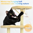 thumbnail image 3 of Cat Tree, 53in Cat Tower with Sisal Scratching Posts, Climbing Ladder, Hanging Toys, Pet House Furniture for Indoor Kittens, Beige, 3 of 9