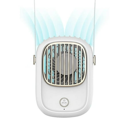 

Leking Air Necklace Fan Adjustable Lanyard Rechargeable Necklace Fan Portable Neck Fan Mini Handheld Cooling Air Conditioning Refrigeration 3 Speed Vertical Air Flow For Camping Outdoor premium
