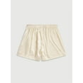 thumbnail image 5 of Yunliwuli Women’s Summer Satin Shorts Fashion Elastic Waist Button Front Wide Leg Lounge Shorts Going Out Pants, 5 of 6