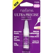 Nailene Ultra Precise Nail Glue, Pink, 0.10 oz