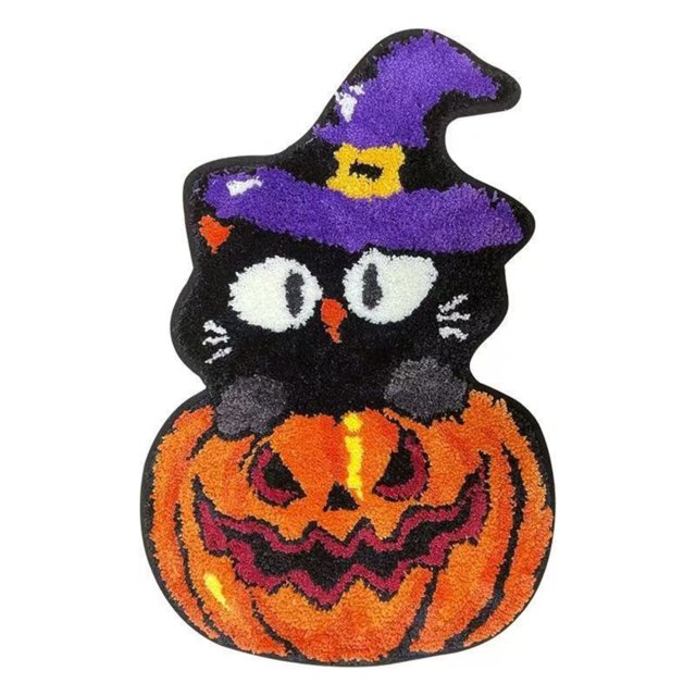 Cute Pumpkin Fall Halloween Bathroom Mat Microfiber Gothic Halloween Bathroom Rug Non Slip Washable Funny Pumpkin Halloween Shower Bathroom Rug Bathroom Deco