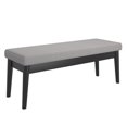 thumbnail image 1 of Modern Boucle Fabric Bench in Grey, 1 of 7