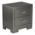 thumbnail image 2 of Furniture of America Santi Wood Acrylic Hardware 2-Drawer Nightstand in Gray, 2 of 5