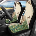 thumbnail image 2 of FOR U DESIGNS Peacock Butterfly Pattern Car Seat Covers Elastic Auto Cushion Cover Car Interior Decoration Bucket Seat Cover, Suv Truck Seat Cover Universal Fit, Pack of 2, 2 of 7