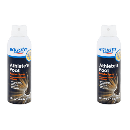 (2 pack) (2 pack) Equate Athlete's Foot Powder Spray, 4.6 Oz.
