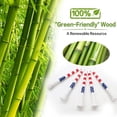 thumbnail image 3 of FINGER TEN Golf Tees Wood Consistent Height 60 Pack Long Tees 2 3/4 3 1/4 Inch and 40 Pack 1 1/2 Inch More Short Tees Wooden Bamboo Driving Range Tee Value Gift, 3 of 7