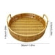 thumbnail image 3 of Seyotauo Poly Wicker Bread Basket,Imitation Woven Fruit Basket Tabletop Tray,Handwoven Oval Food Vegetable Baskets for Serving Display Storage Kitchen Restaurant Market Showcase, 3 of 6