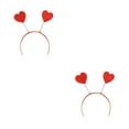 thumbnail image 4 of Youkk Serre-Tête en Forme de Cœur Élégant Paillette Réglable Accessoires de Coiffure Bandeaux Cadeau de Noël Mariage Concert Carreaux Rouges 2 Ensembles, 4 of 6