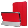 thumbnail image 1 of Funda de cuero con tapa horizontal y textura Custer para iPad 9.7 (2018) y iPad 9.7 (2017), con tres pliegues y función de suspensión/activación (negra), 1 of 5
