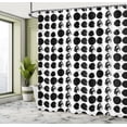 thumbnail image 4 of Ambesonne Modern Shower Curtain, Abstract Grunge Stroke Round, 69"Wx84"L, White and Charcoal Grey, 4 of 4