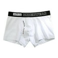 thumbnail image 2 of rygai Men Underpants Super Soft Elastic Waist Seamless Breathable Sweat-Absorbing Cotton Men Stretchy Boxers Close Fit Underpants for Adult,White L, 2 of 8