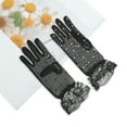 thumbnail image 5 of Unique Bargains 1 Pair Sunblock Mittens Rhinestone Lace Sun Block Driving Gloves for Women Black, 5 of 5
