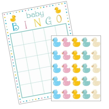Baby Shower Bingo Game 10 Piece Count Multicolor New for Adults by Way to Celebrate