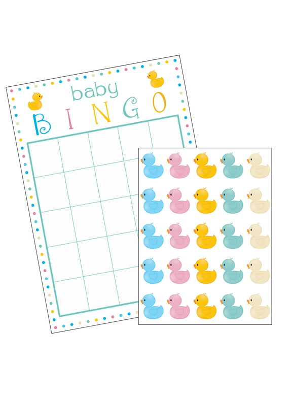 Way to Celebrate Baby Shower Bingo Game 10 Count, Multi-Color