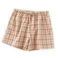thumbnail image 5 of MOJOGO Women's Gingham Shorts Elastic Waist Homewear Pants Lightweight Breathable Casual Shorts for Summer 2XL, 5 of 5