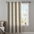 thumbnail image 4 of Aqua Beige Striped Sheer Curtains 45 Inches Long, Farmhouse Ethnic Tribe Light Filering Curtains, Breathable Simi Curtain Privacy Drapes for Kitchen Bathroom Lightweight Small Window Treatment, 4 of 9