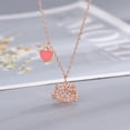 thumbnail image 1 of Collar de cristal Rosa Sanrio de Hello Kitty, cadena de joyería de Anime de aleación de plata, encanto femenino, accesorios de San Valentín, regalo para niña, 1 of 4