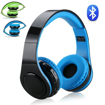 Samsung Lcd Headset - Excelvan Folding Wireless Bluetooth LED Stereo Headphones Adjustable Headsets, FM Radio/ TF Card for iPhone All Android Smartphones PC Laptop MP3/MP4 Tablet Earphones