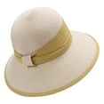 thumbnail image 1 of Sombrero de paja ajustable con circunferencia de 56-60 cm, sombrero de playa para mujer, sombrero de sol con protección solar, sombrero de pescador para vacaciones de verano, 1 of 5