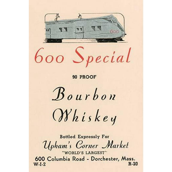 600 Special Bourbon Whiskey-Fine Art Canvas Print (20" x 30")