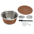 thumbnail image 2 of Ensemble de Capsules de Café Réutilisables, Protection de l'Environnement de Qualité Alimentaire 40ml Cuillère Filtre à Capsule de Café Réutilisable Sain pour Bureau Bleu, Orange, Couleur Café, 2 of 7