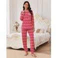 thumbnail image 3 of Ekouaer Pajamas Set for Women Soft Comfy Pjs Sets Long Sleeve Sleepwear Loungewear, 3 of 6