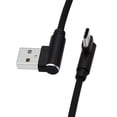 thumbnail image 1 of Cable de datos de doble codo con tejido de aluminio tejido y carcasa de cable de carga adecuado para teléfonos móviles Android Apple tipo C cable de carga rápida, 1 of 1