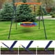 thumbnail image 3 of Juego de columpios con plato de 440 libras, estructura metálica en A resistente y cuerdas ajustables, columpio redondo para patio trasero, parque o área de juegos, 3 of 7
