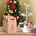 thumbnail image 4 of Bolsas de papel kraft marrón para golosinas navideñas, galletas, dulces, regalo de Papá Noel, cónicas, para fiestas., 4 of 5
