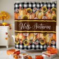 thumbnail image 3 of Hello Fall Pumpkin Shower Curtains for Bathroom, Sunflower Daisy Waterproof Fabric Shower Curtain for Bathroom Bathtub Decoration, Machine Washable, 72"x72", 3 of 9