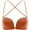 1-Orange, variant on Underwear for Womens Criss Cross Back Front Snap Closure Bras Casual Fashion Thick Seamless Breathable Bralette