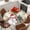 Beige, variant on Beige Christmas Round Tablecloth, Fitted Table Cover with Elastic for 36"-44" Round Tables, Snowman Xmas Tree Poinsettia Eucalyptus Table Cloth Outdoor Indoor Dinning Party Waterproof Tablecloths