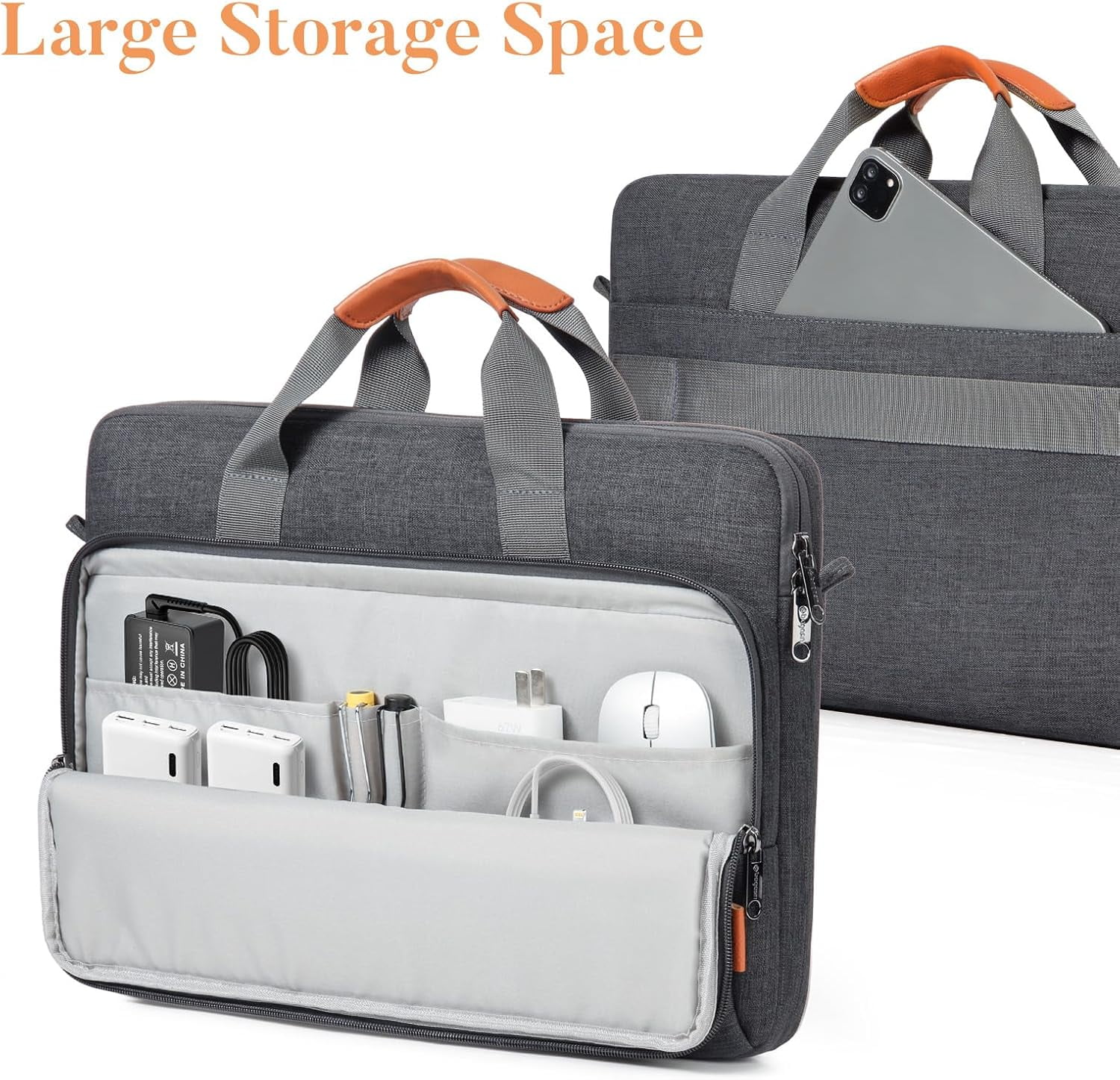 Mirlewaiy Laptop Sleeve Case Bag Compatible with HP Lenovo Dell ASUS Acer 14 inch, HP Stream 14, Dell Latitude 14/Inspiron 14,Lenovo IdeaPad/ASUS ZenBook 14-Grey