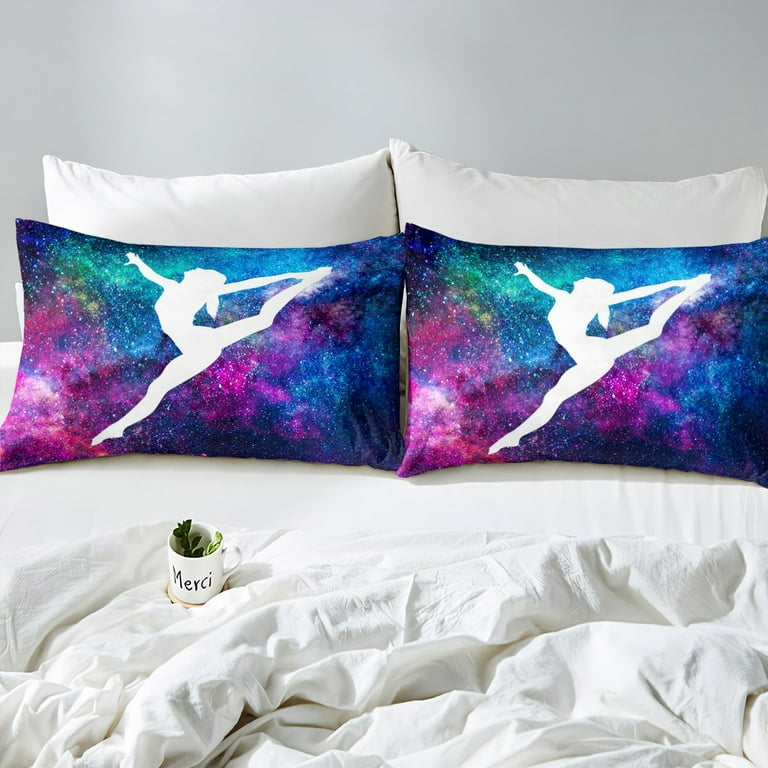 YST GymnasticsComforter Cover 3 Pieces, Gymnast Lovers Bedding Set Galaxy  Starry Sky Duvet Cover Funny Dancer Silhouette Bedspread Cover Gymnast  Gifts