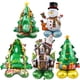 thumbnail image 2 of Gran árbol de Navidad de pie, muñeco de nieve, Papá Noel, feliz fiesta navideña, escena de fondo, decoración, suministros, regalos para niños, 2 of 5
