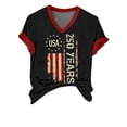 thumbnail image 7 of MEICHEN Women's 250Th Anniversary Print V Neck T Shirt 250Th Anniversary Tshirt Patriotic Tee, 7 of 7