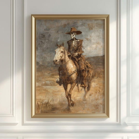 Western Gothic Cowboy Rustic Decor Wall Art