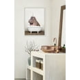 thumbnail image 5 of Kate and Laurel Sylvie Hippo and Bird in Rustic Bath Framed Canvas Wall Art by Amy Peterson Art Studio, 18x24 White, Modern Fun Decorative Bathtub Wall Art for Home Décor, 5 of 6