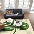 thumbnail image 3 of Area Rugs Indoor Non-Slip Rectangle Rug 4x6 Ft Vintage Style Tropical Plants Green Leaves Rug Rubber Backing Floor Mats Non Shedding Home Decor Carpet for Entryway Living Room, 3 of 8