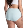 thumbnail image 3 of Fit for Me by Fruit of the Loom Women's Plus Size Cotton Brief Panties, Soft Comfort Waistband, Full Coverage, Multipacks, Sizes 1X–5X, 3 of 6