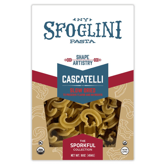 Sfoglini Cascatelli Pasta by Sporkful, Shelf-Stable, 16 oz Box