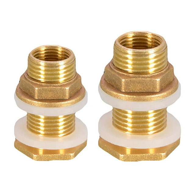2x Adaptador De Manguera Del Conector Del Tanque De Agua Fácil De Instalar M1 / 2 '' M3 / 4 '' Para Jardín Baoblaze Accesorios de tanque de latón