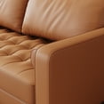 thumbnail image 2 of Stateside 59" Vegan Leather Office Loveseat, Square Arm 2-Seater Sofa for Reception, Home Office & Small Spaces, 2 of 7