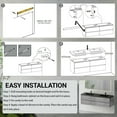 thumbnail image 4 of GVN Bath Cabinet, Bathroom Wall Cabinet,72" Wall-Mounted Bathroom Storage Vanity Cabinet with Soft Close Drawers, Grey, 4 of 15