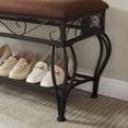 thumbnail image 6 of Shoe Rack Bench for Entryway, Industrial Bench, Rustic Shoe Rack for Small Spaces, Upholstered Entryway Bench, Multipurpose Entryway, 6 of 9