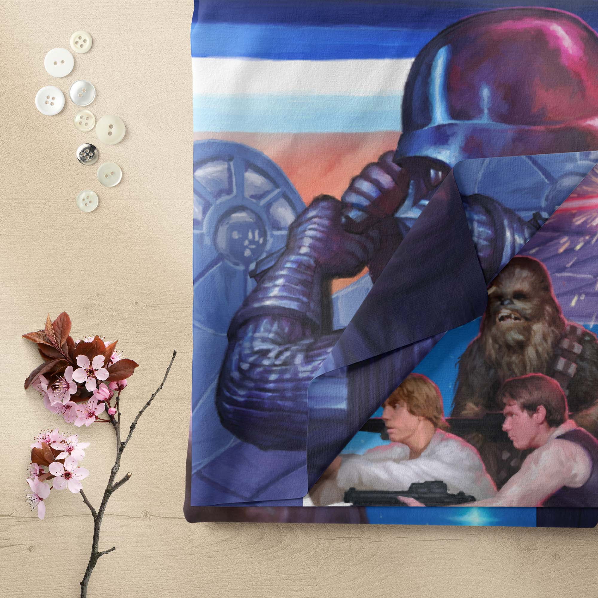 Star Wars 1 Yard 100% Cotton Final Battle, Multi-color, 44" Wide for Quilting & Sewing