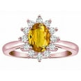 thumbnail image 3 of Star K � Classic Lady Diana Halo Oval 7x5 Genuine Citrine Ring, 3 of 9