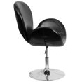thumbnail image 5 of HERCULES Trestron Series Black Leather Side Reception Chair with Adjustable Height Seat, 5 of 5