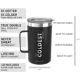 thumbnail image 3 of The Coldest Coffee Mug - Stainless Steel Super Insulated Travel Mug for Hot & Cold Drinks, Best for Tea, Lattes, Cappuccino Coffee Cup( Stealth Black 24 Oz), 3 of 6