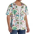 thumbnail image 2 of Goofa Fairy Flower Printed Men's Casual Short-sleeved Shirt,Lightweight Breathable Button-down,Summer Casual men's top,Versatile Fashion shirt-Large, 2 of 7